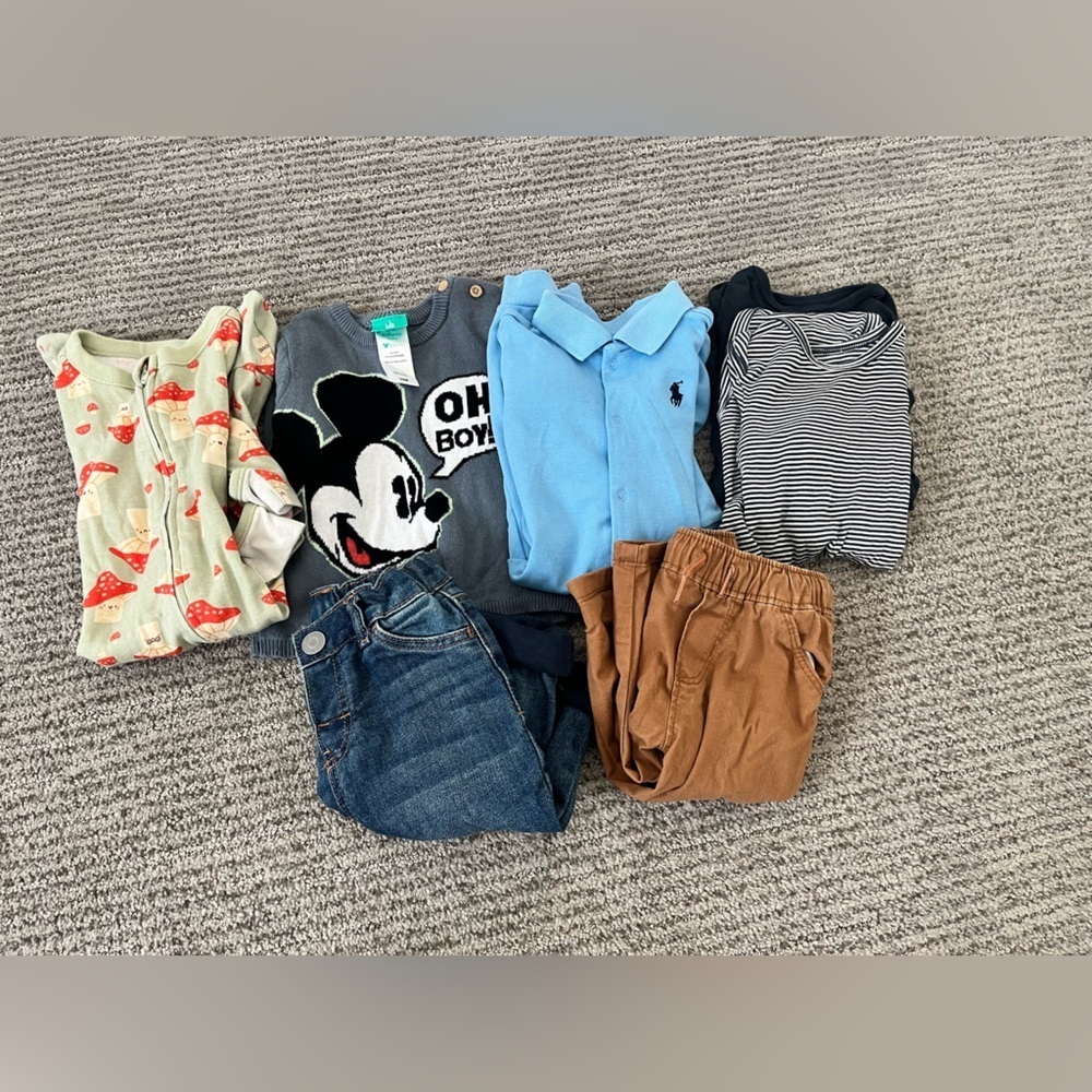 Baby Boy 3-6 months Collection- 7 pieces Ralph Lauren Polo Mickey Pants Sweater